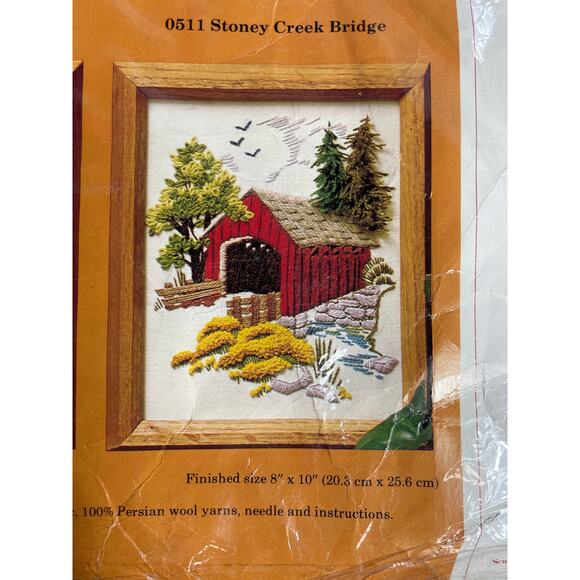 2 Needlepoint Kits, The Creative Circle: Pine Valley Mill & Stoney Creek Bridge - Picture 3 of 9